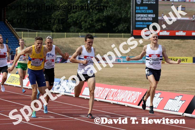 Mens 1500 metres, Muller British Championships, Alexander Stadium, Birmingham. Photo: David T. Hewitson/Sports for All Pics